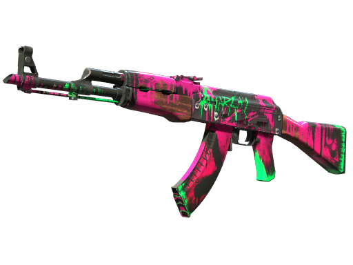 Souvenir AK-47 | Neon Revolution (Well-Worn)
