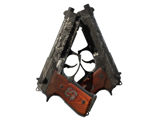 Souvenir Dual Berettas | Dualing Dragons (Well-Worn)