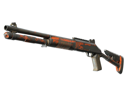 Souvenir XM1014 | Blaze Orange (Battle-Scarred)