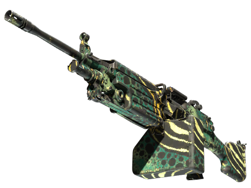 Souvenir M249 | Emerald Poison Dart (Well-Worn)