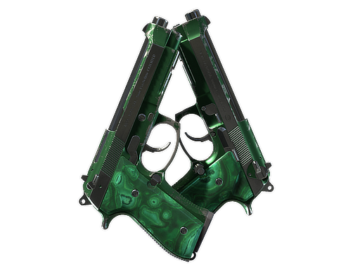 Souvenir Dual Berettas | Polished Malachite (Field-Tested)