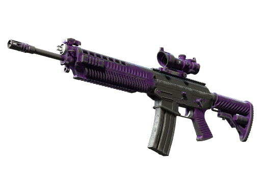 Souvenir SG 553 | Ultraviolet (Battle-Scarred)