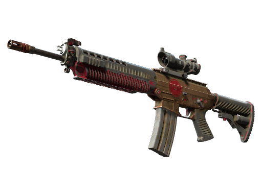 Souvenir SG 553 | Berry Gel Coat (Battle-Scarred)