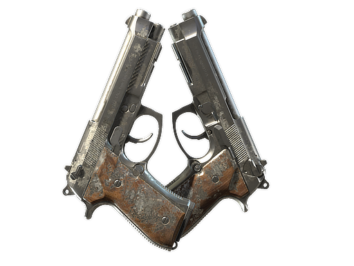 Souvenir Dual Berettas | Silver Pour (Battle-Scarred)