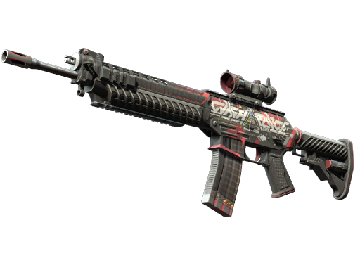 Souvenir SG 553 | Cyberforce (Well-Worn)