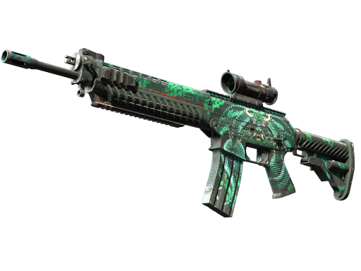Souvenir SG 553 | Dragon Tech (Well-Worn)