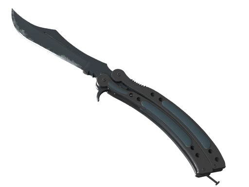 ★ StatTrak™ Butterfly Knife | Night (Well-Worn)