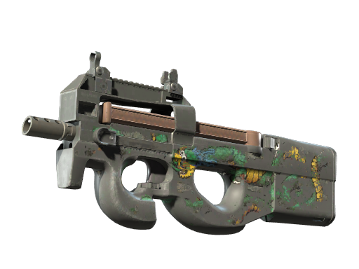 Souvenir P90 | Emerald Dragon (Battle-Scarred)