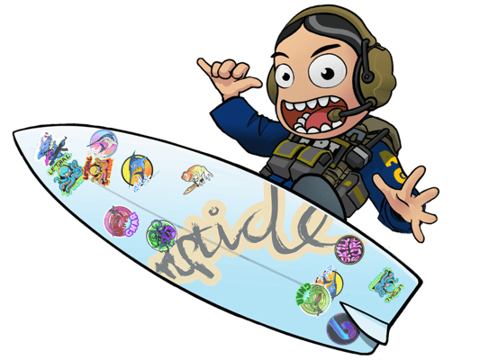 Riptide Surf Shop Sticker Collection