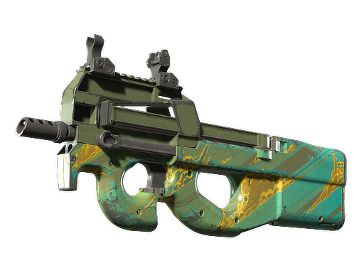 Souvenir P90 | Mustard Gas (Well-Worn)