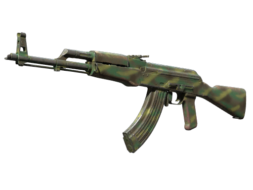 Souvenir AK-47 | Jungle Spray (Well-Worn)